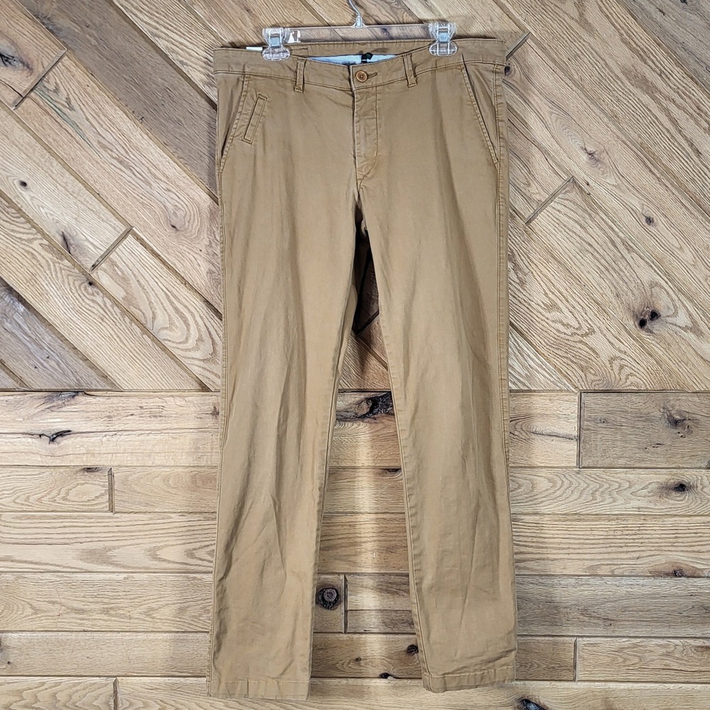 United Colors of Benetton Chinos Mens Size 50 Slim Fit Stretch Cotton Tan Khaki